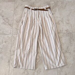 Urban outfitters striped corduroy pleated pants